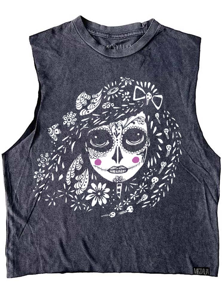 Catrina Skull Crop Top