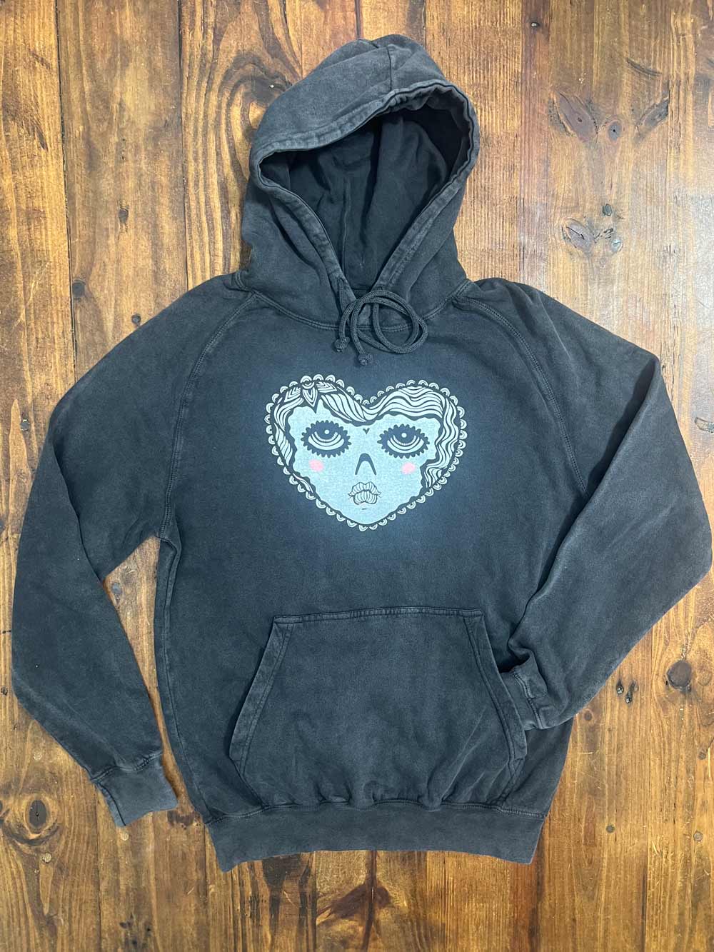 Sugar Skull Heart Face Hoodie
