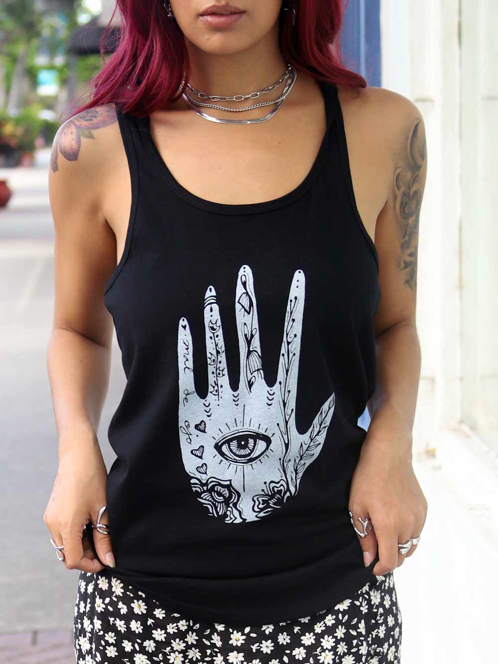 Hamsa Yoga Hand Tank Top