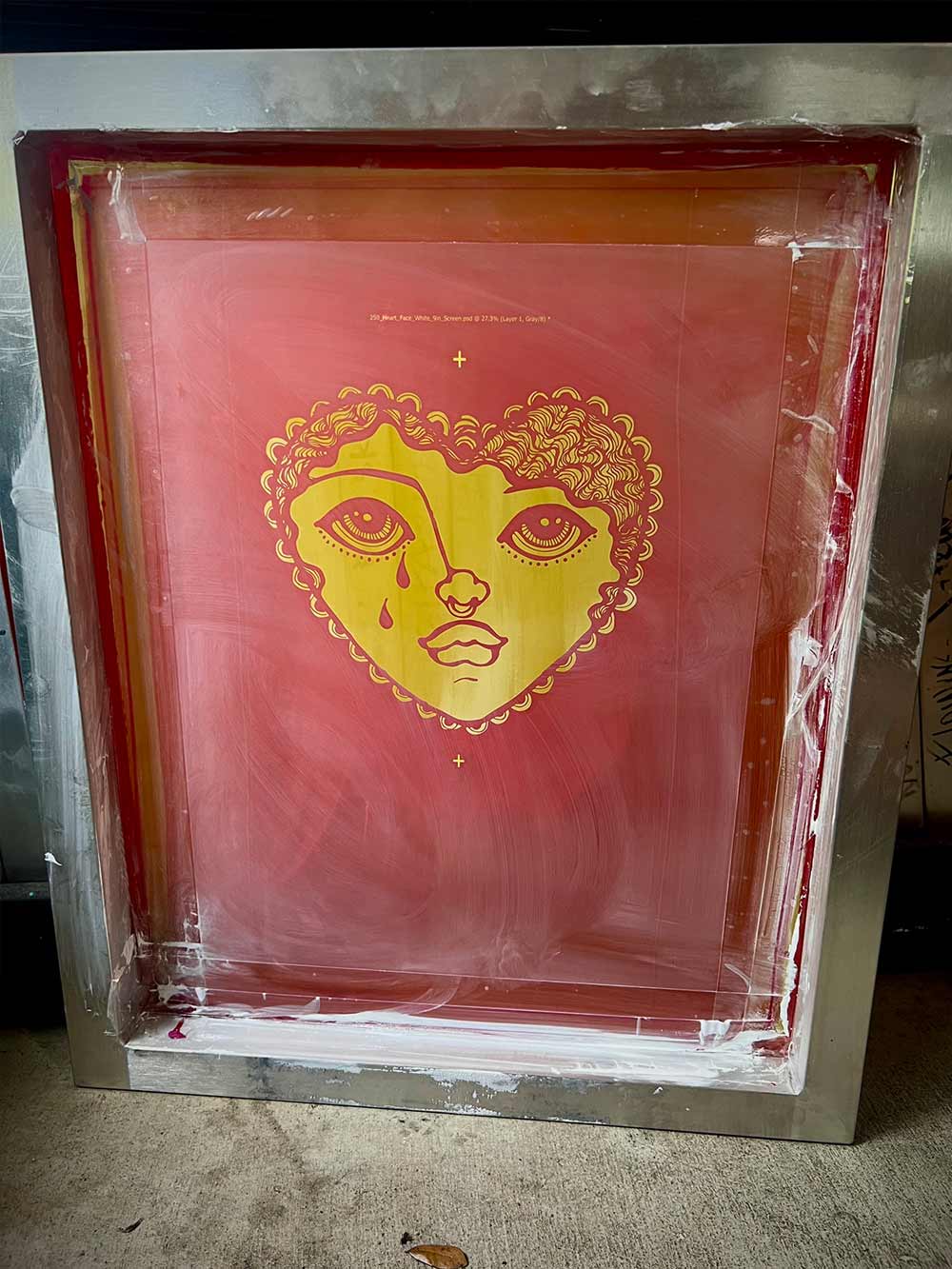 Crying Heart Face Screen