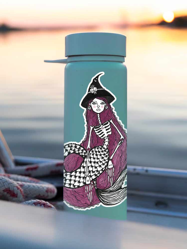 Witch Mermaid Vinyl Sticker - Vera