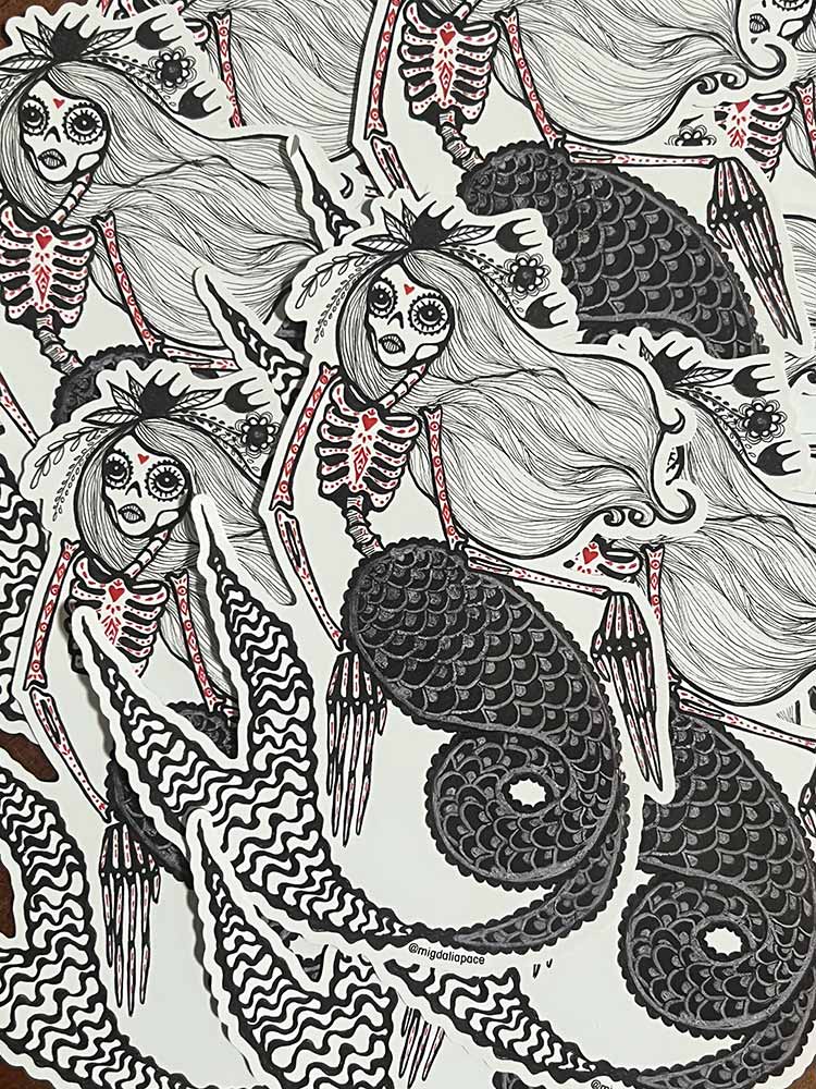 collage of Mermaid Sticker