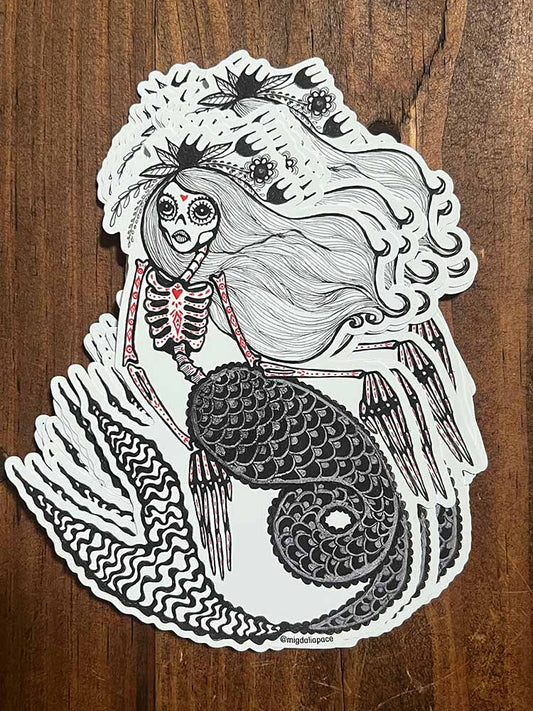Skeleton Mermaid Stickers