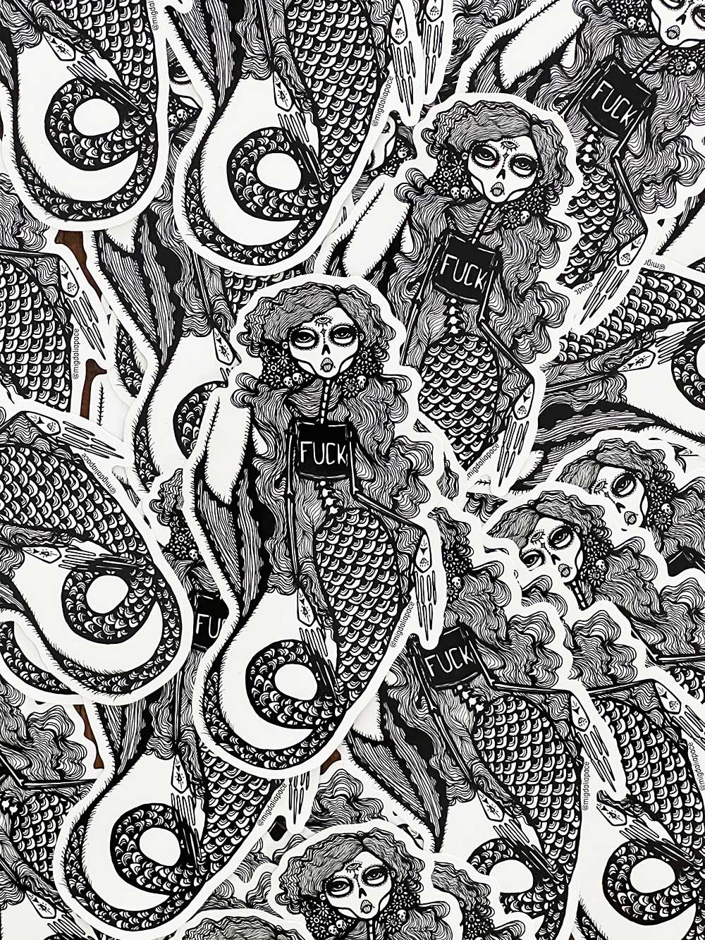 Sticker Muerta F%&* Mermaid