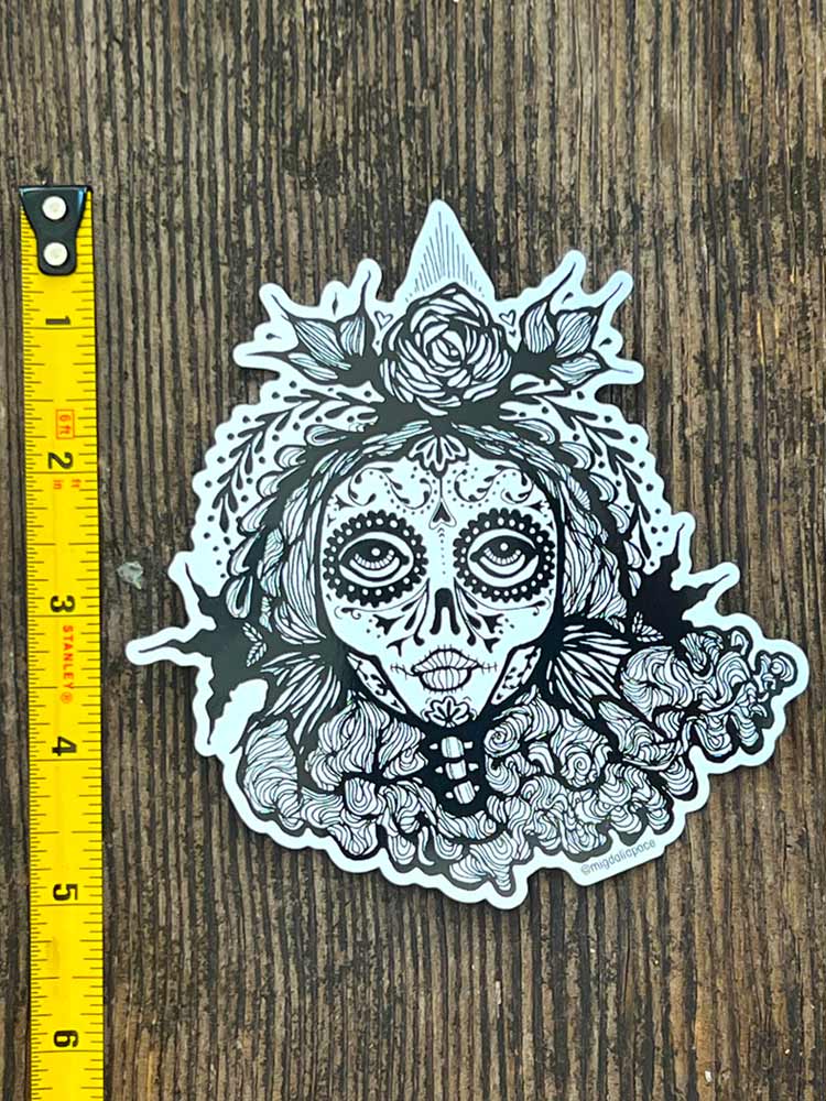 Sugar Skull Sticker 5"x5"
