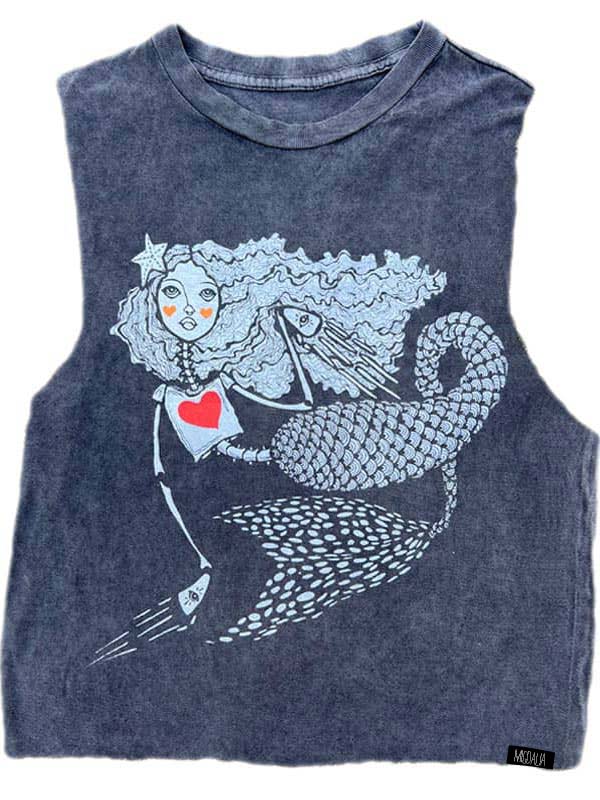 Mermaid Corazón Graphic Crop