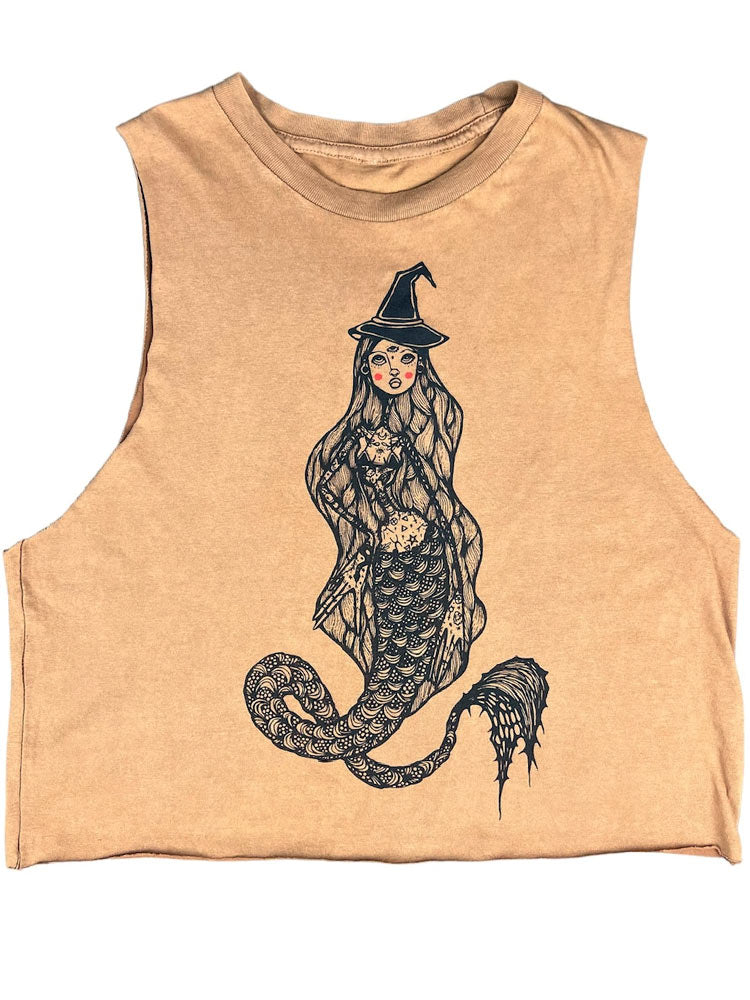 Witch Mermaid Graphic Crop - Pythia