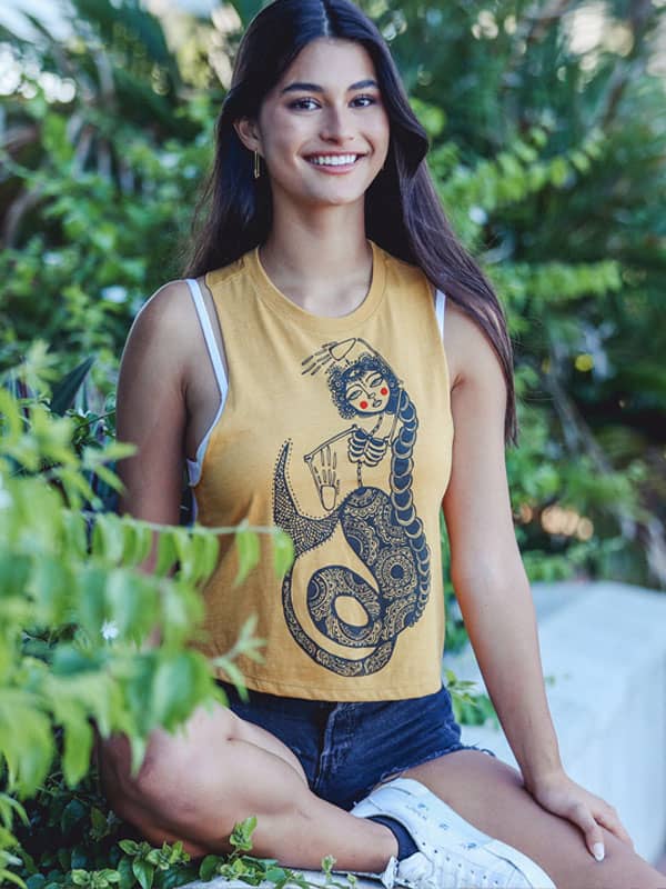 Ananya Mermaid on Racerback Crop