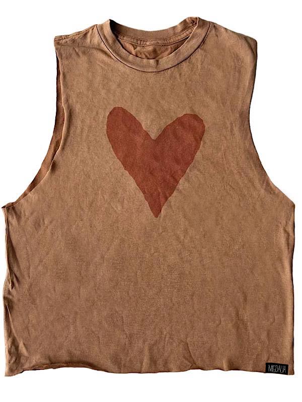 Camel crop with red heart