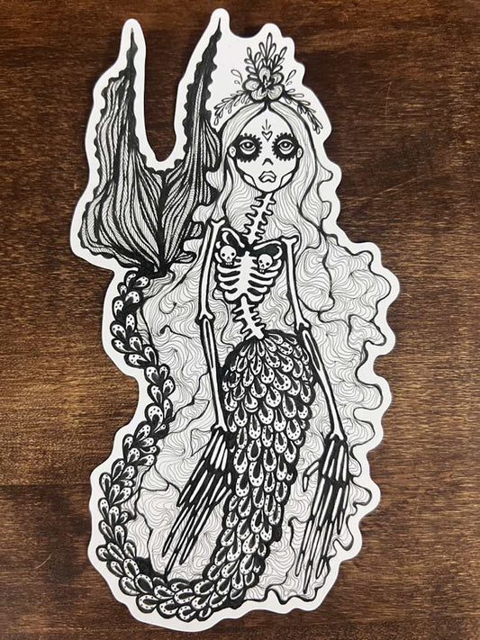 Mermaid Skeleton Sticker