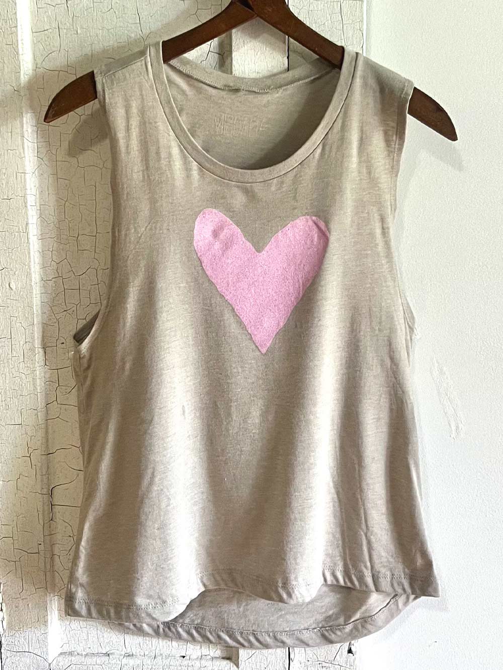 Muscle Tank - Pink Heart