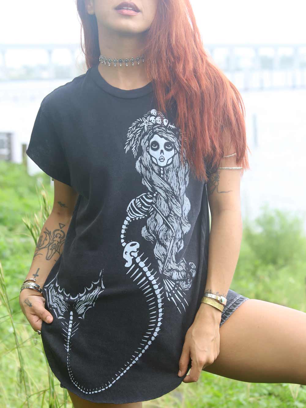 Skeleton Mermaid Tee - Ceto Grande
