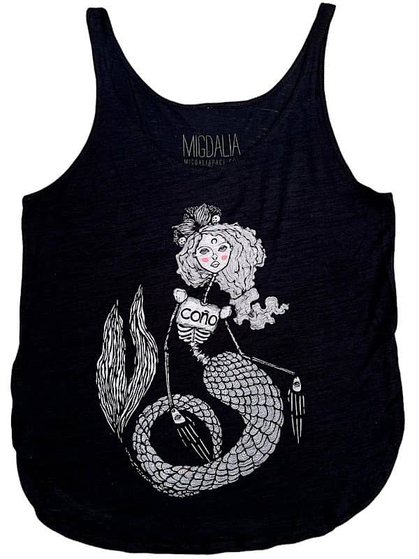 Sugar skull mermaid tank
