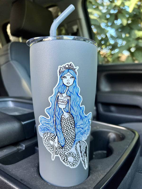 Aquarius Mermaid Vinyl Sticker Decal