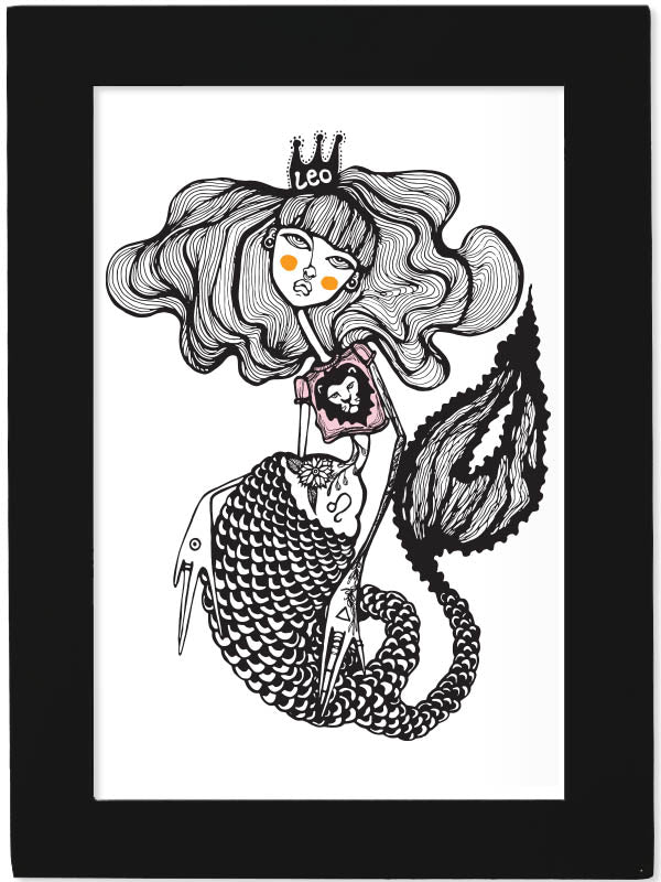 Zodiac Leo Art, Frame