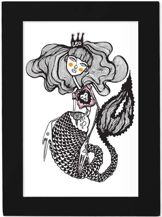 Zodiac Leo Art, Frame