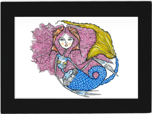 Frame Art, Pisces Zodiac Mermaid