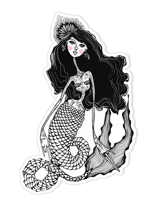 Vinyl Sticker Virgo the Zodiac Mermaid