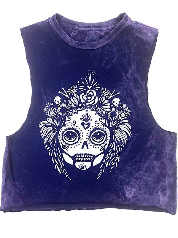 Sugar Skull Graphic Crop Top