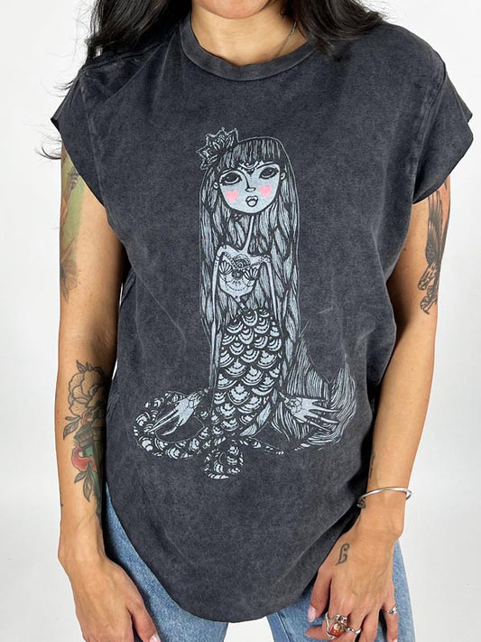 Mermaid Henna Zella Graphic Boyfriend Tee
