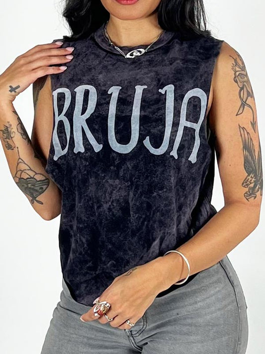 Bruja Graphic Tie Dye Crop