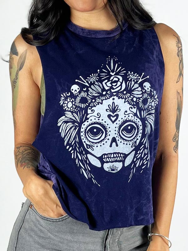 Sugar Skull Graphic Crop Top