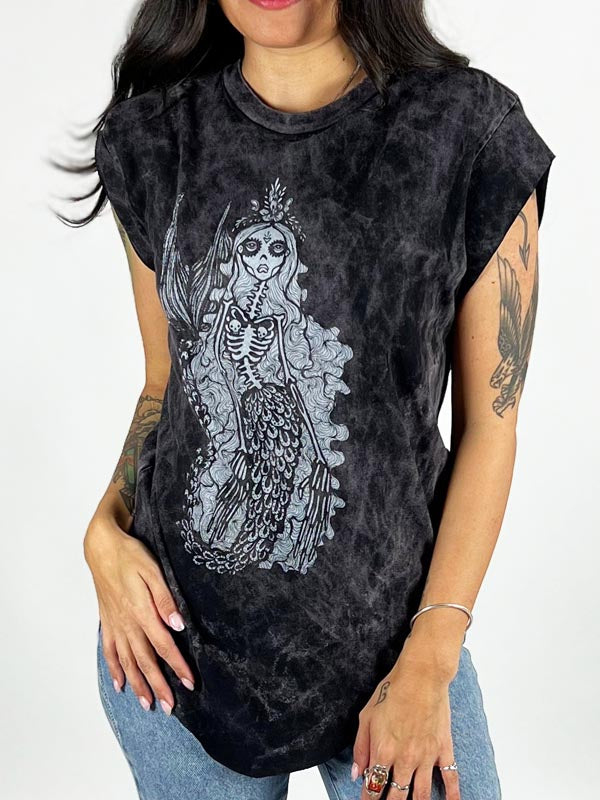 Lady of the Dead Mermaid Graphic Boyfriend Tee