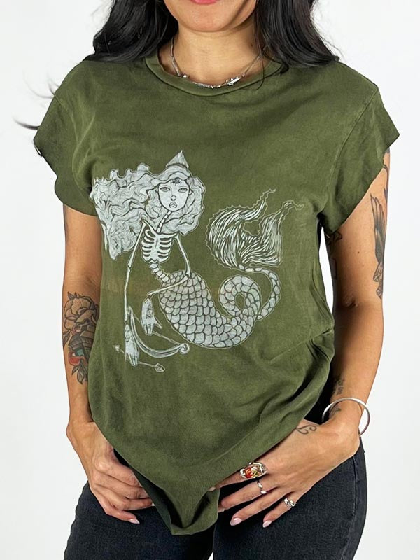 Sagittarius Zodiac Mermaid Graphic Boyfriend Tee