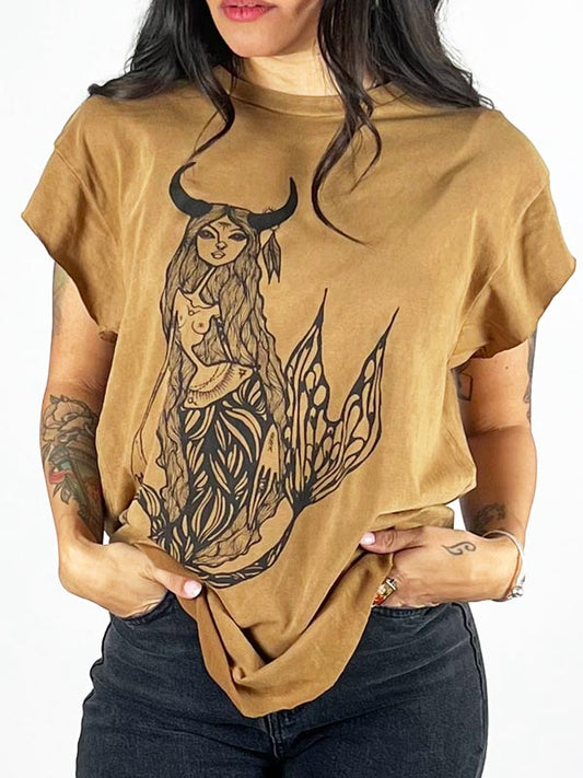 Taurus Zodaic Mermaid Graphic Tee