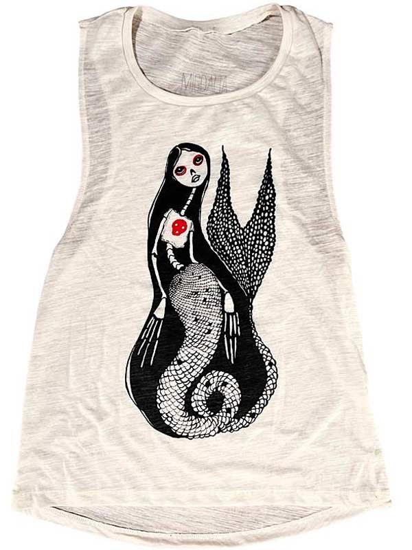 Muertos Mermaid Graphic Muscle Tank - Silvia