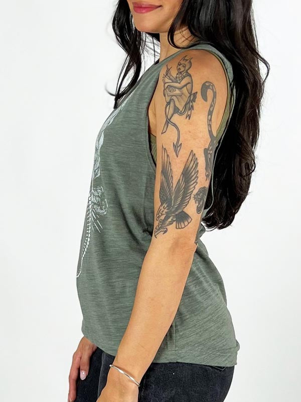Skeleton Mermaid Ceto Graphic Muscle Tank