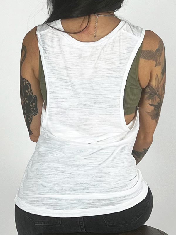 Back of model in Tank Top