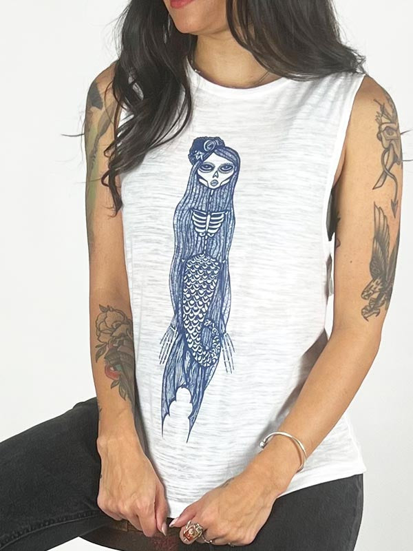 Muertos Mermaid Graphic Tank Top