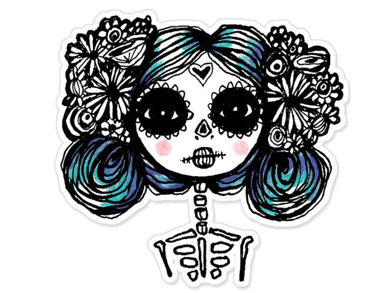 Calavera Vinyl Sticker