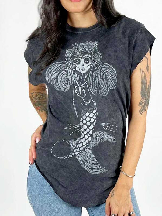 Skeleton Mermaid Tee