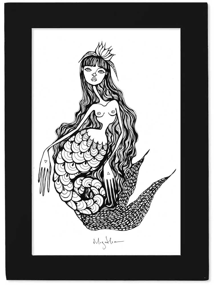Print of Skeleton Mermaid - Amara