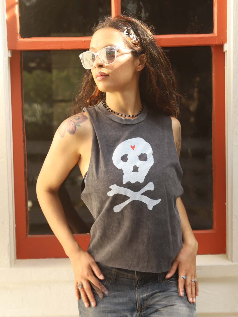 Vintage Crop, Jolly Roger Skull
