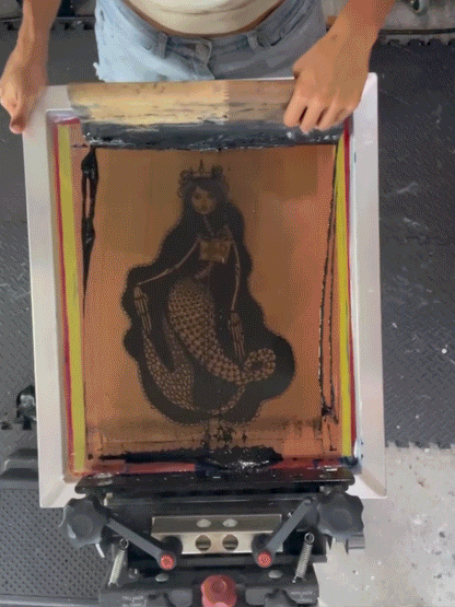 Screen Printing a Mermaid Tee