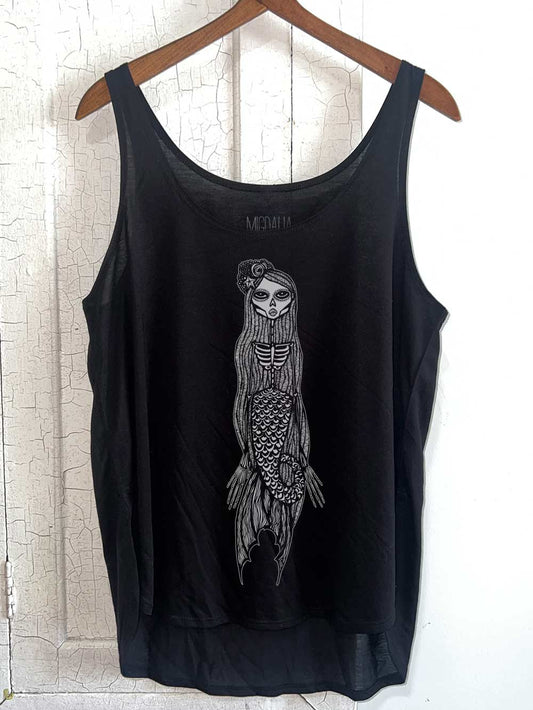 Skeleton Mermaid Slit Tank Top - Uta