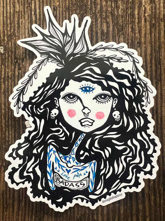 Badass 3rd Eye Mermaid Sticker - Jara