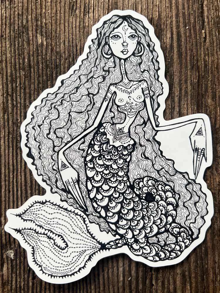 Mermaid Skeleton Sticker - Kezia