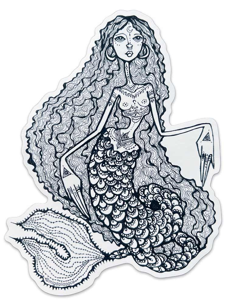 Mermaid Skeleton Sticker - Kezia