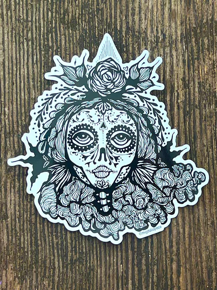 Sugar Skull Vinyl Sticker