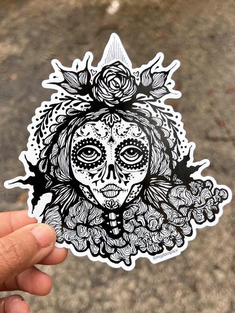 Sugar Skull Sticker, Sarma