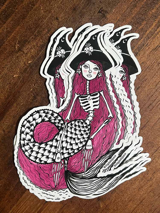 Witch Mermaid Vinyl Sticker - Vera