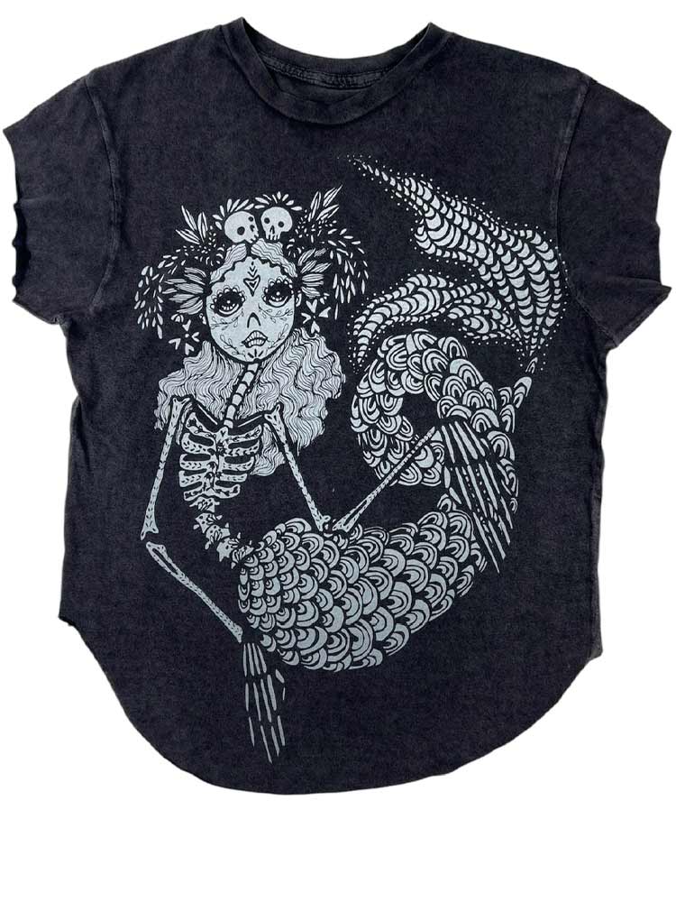 Sugar Skull Mermaid Tee