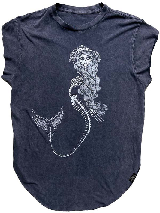Skeleton Mermaid Graphic Tee