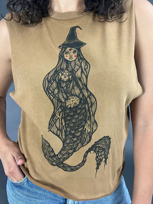 Witch Mermaid Graphic Crop - Pythia