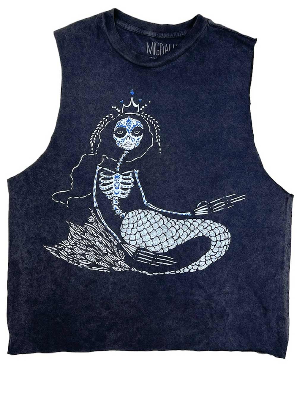 Skeleton Mermaid w/ tattoos crop top