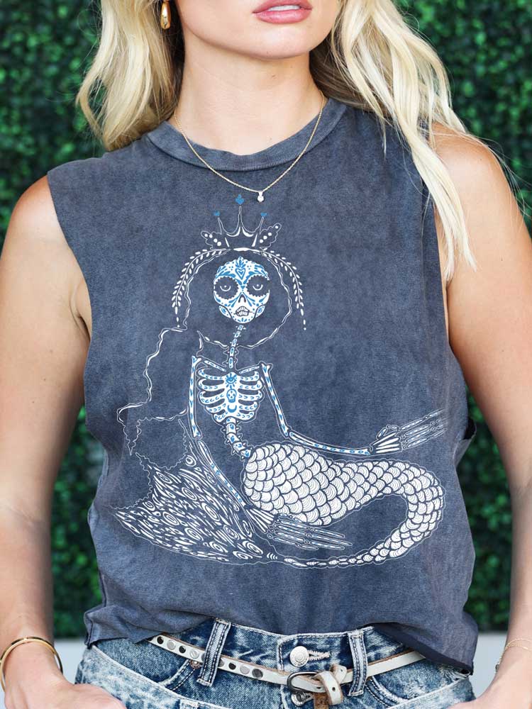 Mermaid Skeleton Crop - Bluince